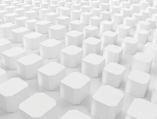 Obraz premium White cube box blocks covering a plain surface, digital art, design