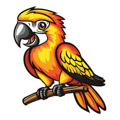 Fototapeta premium Sunny Cartoon Parrot