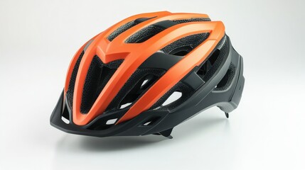 Sporty cycling helmet, made with durable materials for safety and comfort, isolated on a white background.
