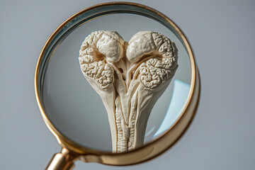 Intricate Brain Replica Under Magnification