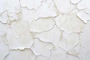 Obraz premium Textured White Wall with Peeling Paint and Cracked Surface Details