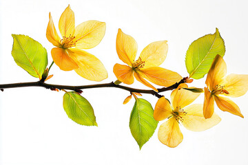 Fototapeta premium Delicate Yellow Blossom Branch