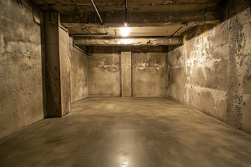 Empty Concrete Room Interior