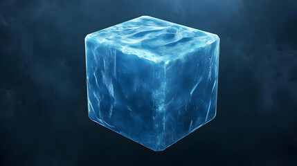 Obraz premium 3D Render of a Glacial Ice Cube