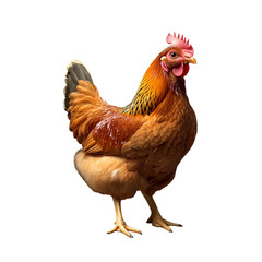 Fototapeta premium brown chicken isolated on transparent background