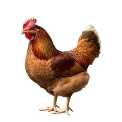 Fototapeta premium brown chicken isolated on transparent background