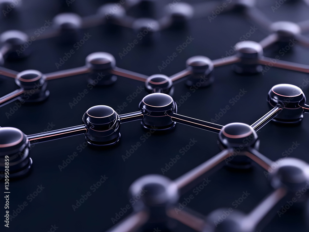 Poster abstract 3d render of network connections