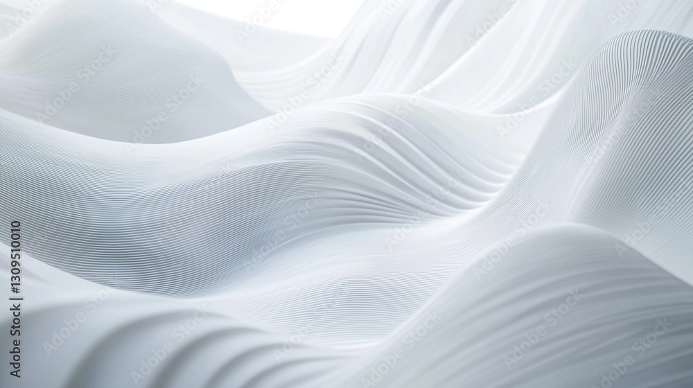 Poster abstract white wave pattern soft light background texture design art grey lines curve style shape