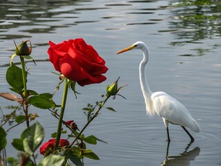 Obraz premium great white heron ardea cinerea