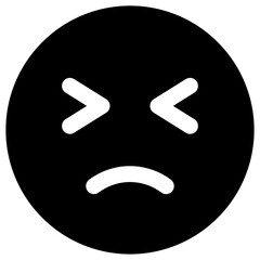 irritated solid  icon