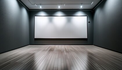 empty room with spotlights