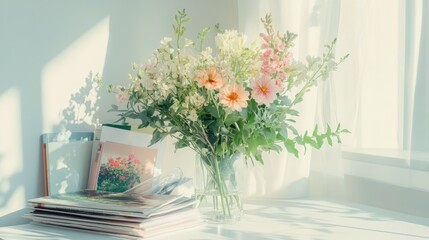 Fototapeta premium Floral Arrangement by Window (1)