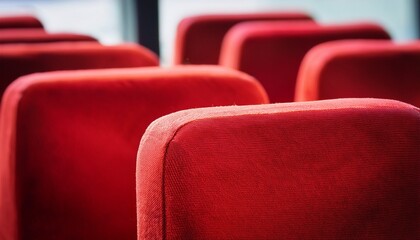 rows of red chairs