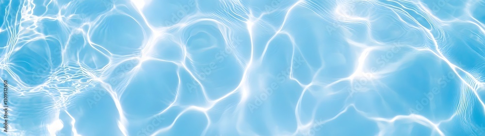 Poster Stunning tranquil turquoise water surface with captivating ripple patterns and shimmering reflections creating a serene and peaceful background for a variety of uses