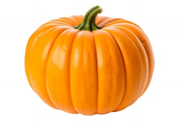 Isolated Pumpkin Close Up Perfect for Autumn Harvest and Halloween Themes