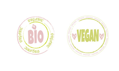 Eco, bio, organic and natural products sticker, label, badge and logo. Ecology icon. Logo template with green leaves for organic and eco friendly products. Vector illustration.ai