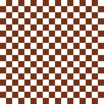 Brown White Checker Board Background Vector Illustration