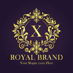 Luxury Gold Monogram Logo - Letter X
