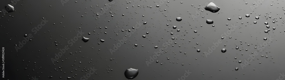 Leinwandbilder tranquil droplets serene monochrome backdrop of rainy surface a image showcasing the beauty of water