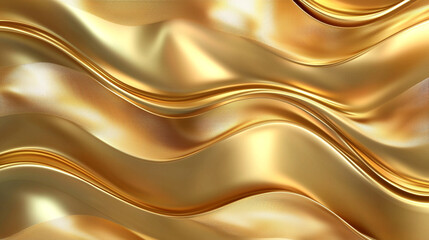Abstract golden waves luxury background elegant design texture pattern rich shiny metal curve image