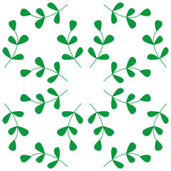 Obraz premium Green leavse pattern. For poster, card, banner, discount, special offer, cover, menu, advertising. Vector illustration EPS10 