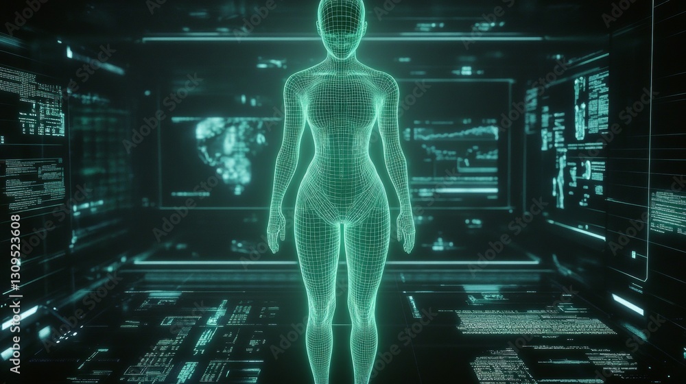 Poster technology animation human anatomy graphics digital compositing science 3d modeling graphic design