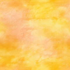 Yellow Abstract Watercolor Painted Texture, Seamless