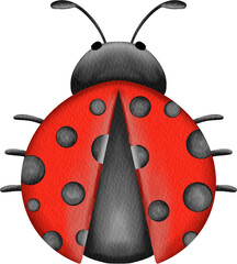 watercolor ladybug