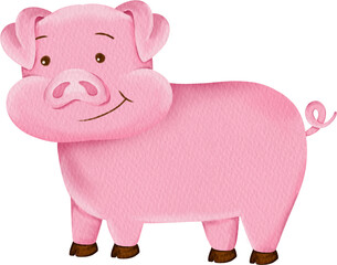 watercolor Pig