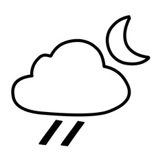 Weather line icon set