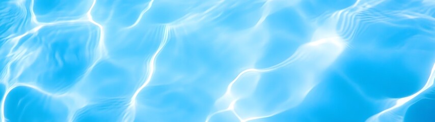 Tranquil Rippling Blue Water Surface with Flowing and Shimmering Liquid Movements for Abstract Aquatic Background  Refreshing Calming and Peaceful Nature Scene with Bright and Transparent Aqua Tones