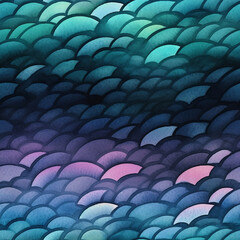 Obraz premium Dark Abstract Watercolor Texture, Seamless Multicolor Watercolor Pattern, Purple Blue Red Dark Watercolor, Cosmic Watercolor Seamless