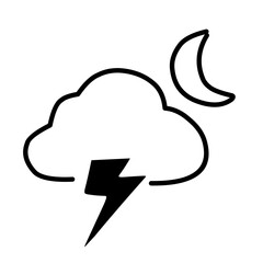 Weather line icon set