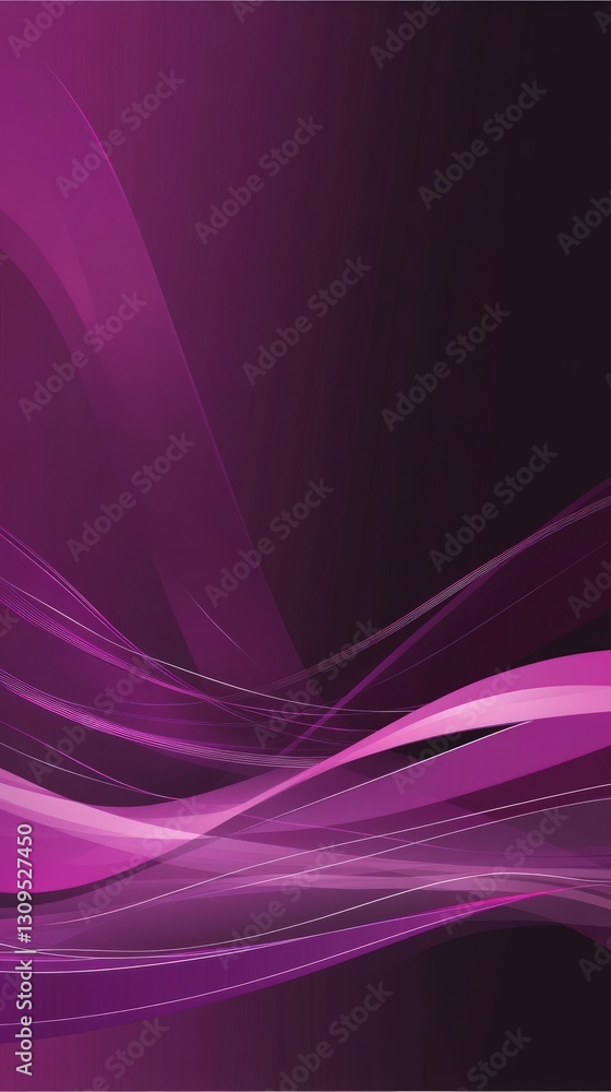 Poster abstract swirling purple lines and dots on a dark backdrop dynamic flowing design perfect for backgr