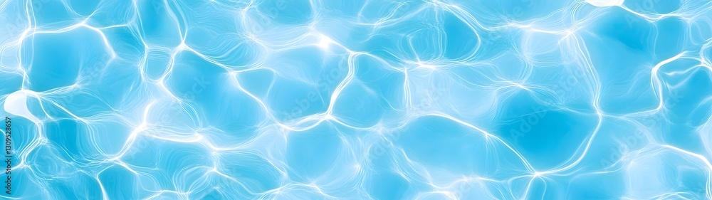 Aufkleber tranquil turquoise water gently rippling and reflecting light and creating a serene calming atmosphe