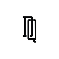 DQ monogram logo design letter text name symbol monochrome logotype alphabet character simple logo