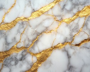 White marble texture with gold veins. (2)
