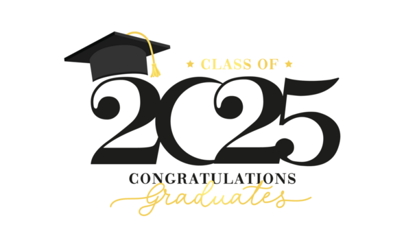 Class of 2025 vector illustration. Festive celebration design for graduation events and announcements. Congratulations graduates design template for social media posts to honor graduates.
