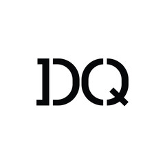 DQ monogram logo design letter text name symbol monochrome logotype alphabet character simple logo