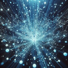 Naklejka premium Decentralized Network: Abstract 3D Web3 Technology Illustration 