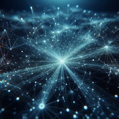 Fototapeta premium Decentralized Network: Abstract 3D Web3 Technology Illustration 