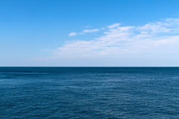Fototapeta premium tranquil seascape of sea and cloudy sky