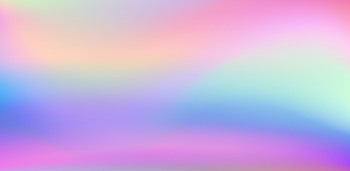 Rainbow princess background, soft pink dawn made in realistic style with clipping mask. Fantasy unicorn sky pearlescent backdrop. Cute unusual holographic wallpaper.