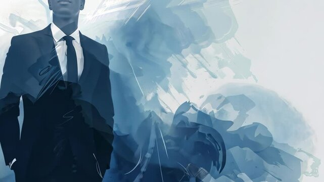 professional back drop for project and business, clean minimal geometric background blue white color