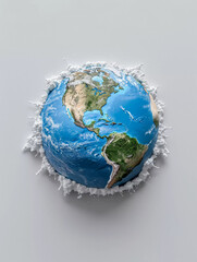 Melting Earth – Symbolic Global Warming Concept.
