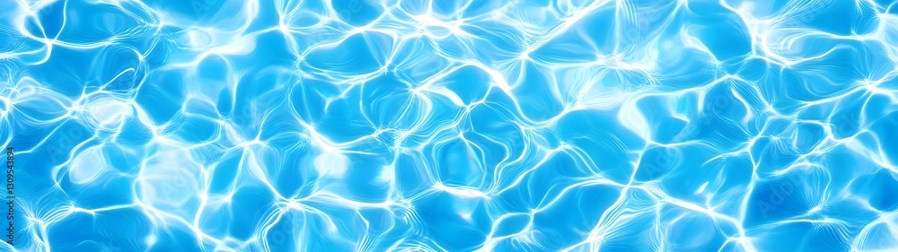 Poster Visually striking abstract background featuring a captivating pattern of blue rippling water texture with fluid dynamic movement creating a tranquil serene and refreshing atmosphere  This modern