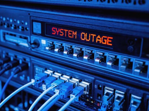 System outage in a server room