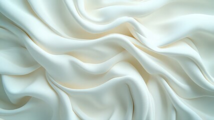 Obraz premium White Fabric Drapery: Soft Texture and Gentle Curves