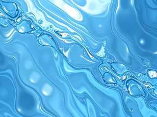 Obraz premium A dynamic liquid glass texture with reflective highlights and deep shadows, creating a futuristic feel