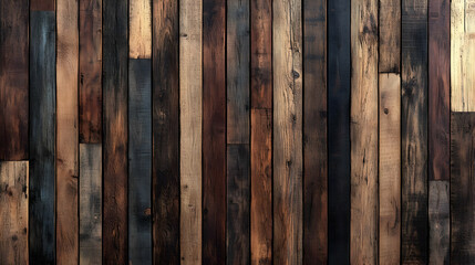 Vintage Wooden Wall Paneling With Dark And Light Wood Tones